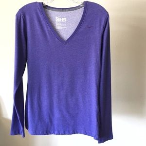 Nike Dri-Fit Slim Long Sleeve V-Neck Top